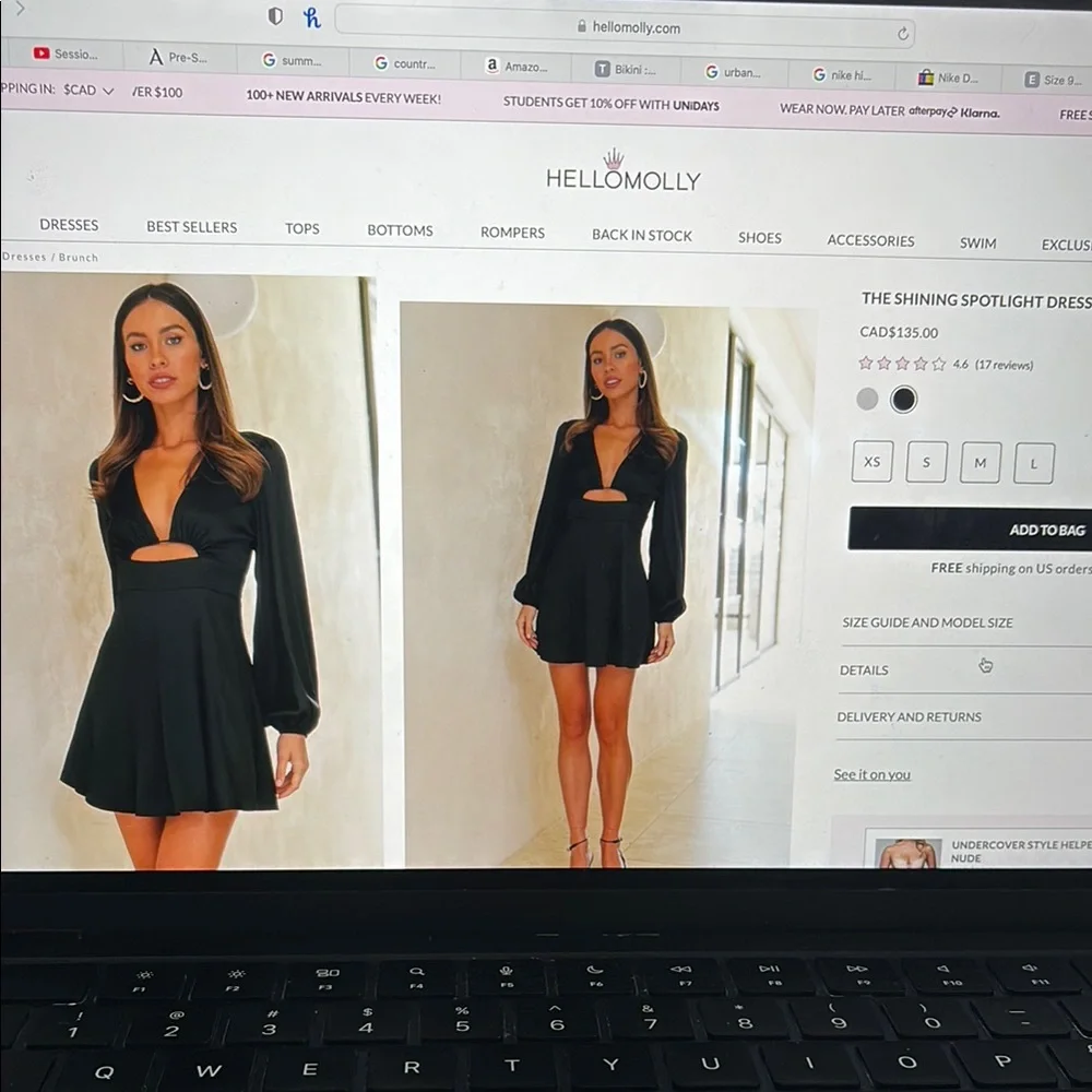 Hello Molly Black Ruched Ruffled Cocktail Dress - Picture 5 of 5